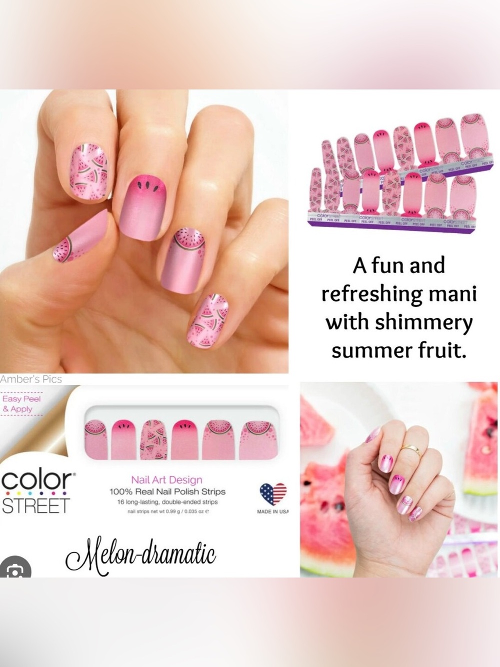 Melon-Dramatic: Color Street Nail Polish Strips